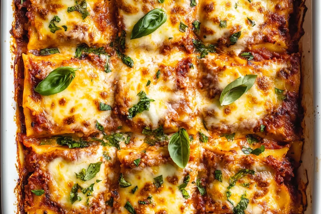 Step-by-step preparation of healthy lasagna with fresh vegetables and cheese.