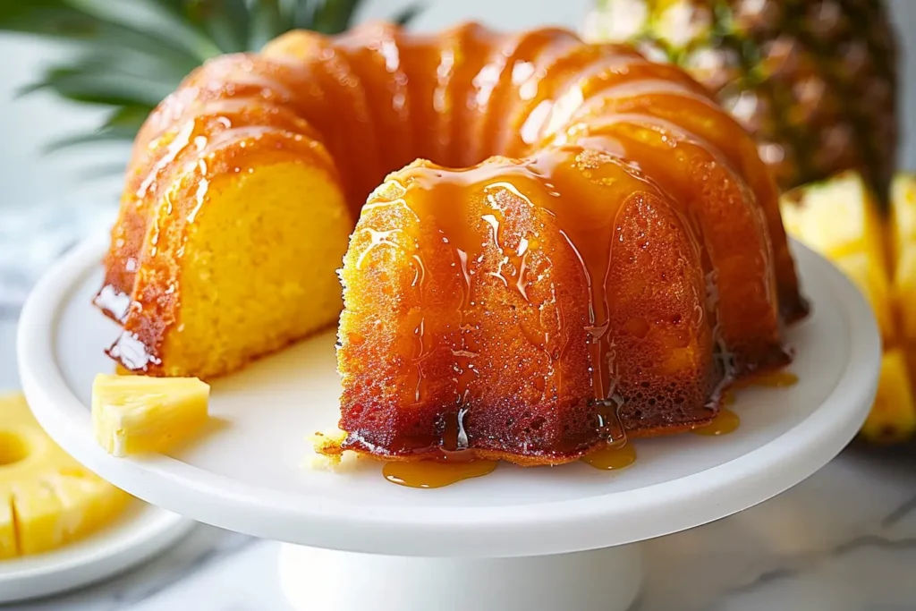 Pineapple Juice Cake: Moist, tropical dessert.