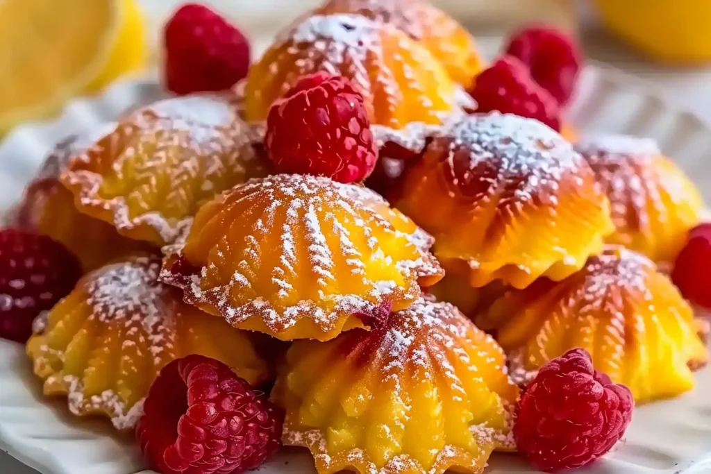 Lemon Raspberry Madeleines 1 - Lemon Raspberry Madeleines