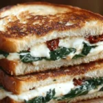spinach and sun dried tomato grilled cheese sandwi - Spinach and Sun-Dried Tomato Grilled Cheese Sandwich