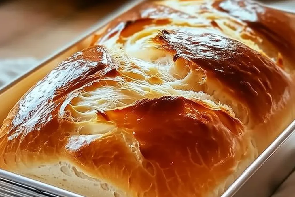 Golden brown loaf of Quick 20-Minute Homemade Bread, sliced to show soft texture, ready to eat.