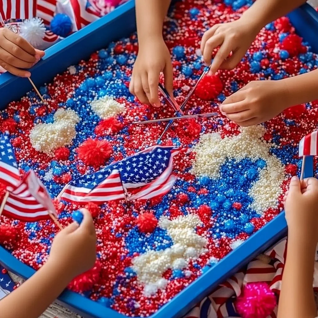 4th of july sensory bin 2025 06 23 180103 - 4th of July Sensory Bin