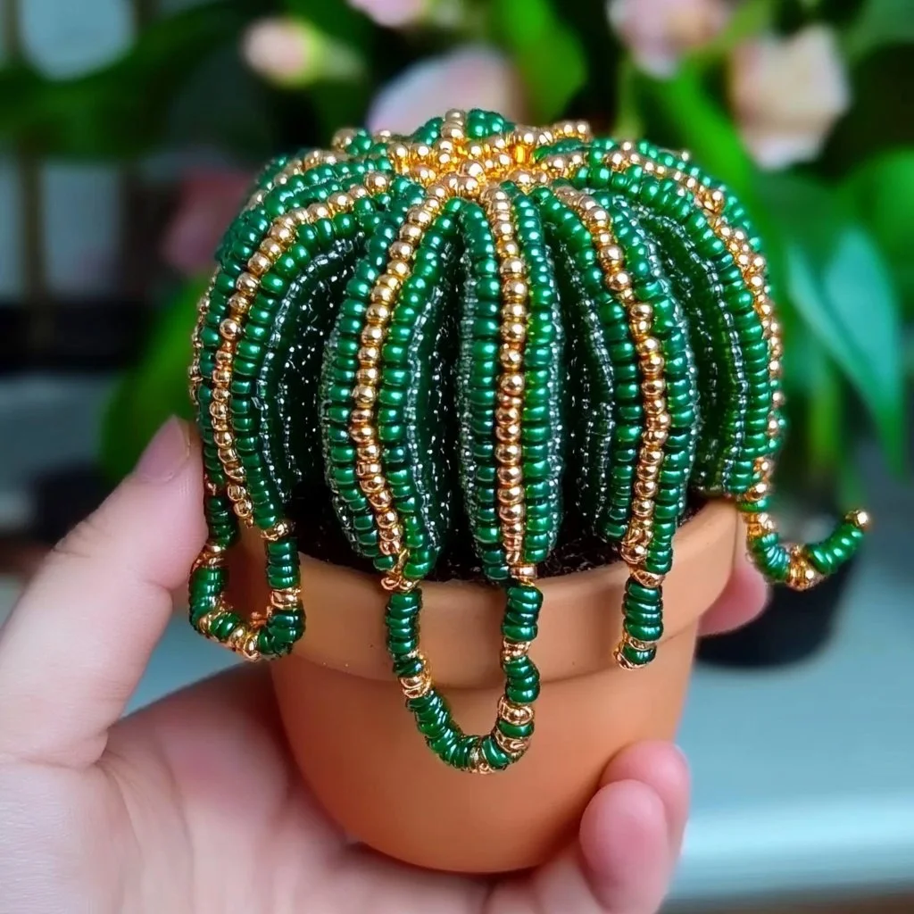 diy beaded leaf plant in a terra cotta pot 2025 06 15 115749 - DIY Beaded Leaf Plant in a Terra Cotta Pot