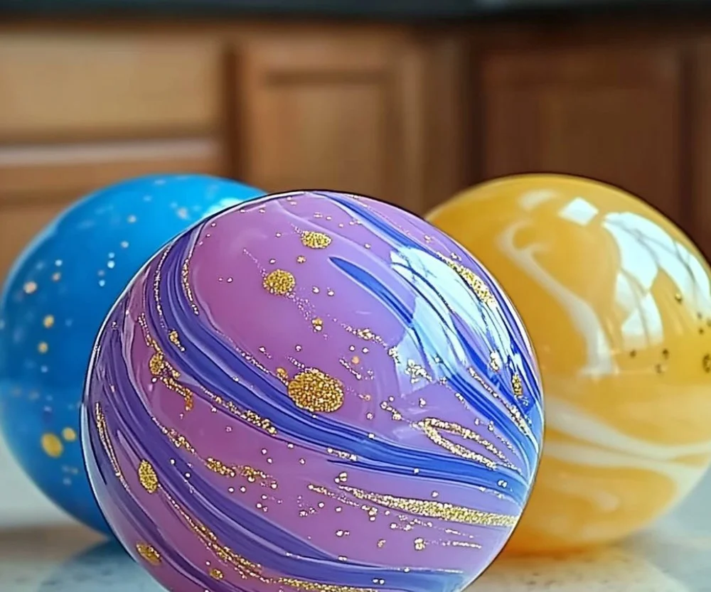 Colorful bouncy balls for outdoor and indoor play activities.