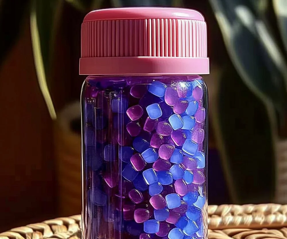 Calming sensory bottle filled with colorful liquids and glitter for relaxation