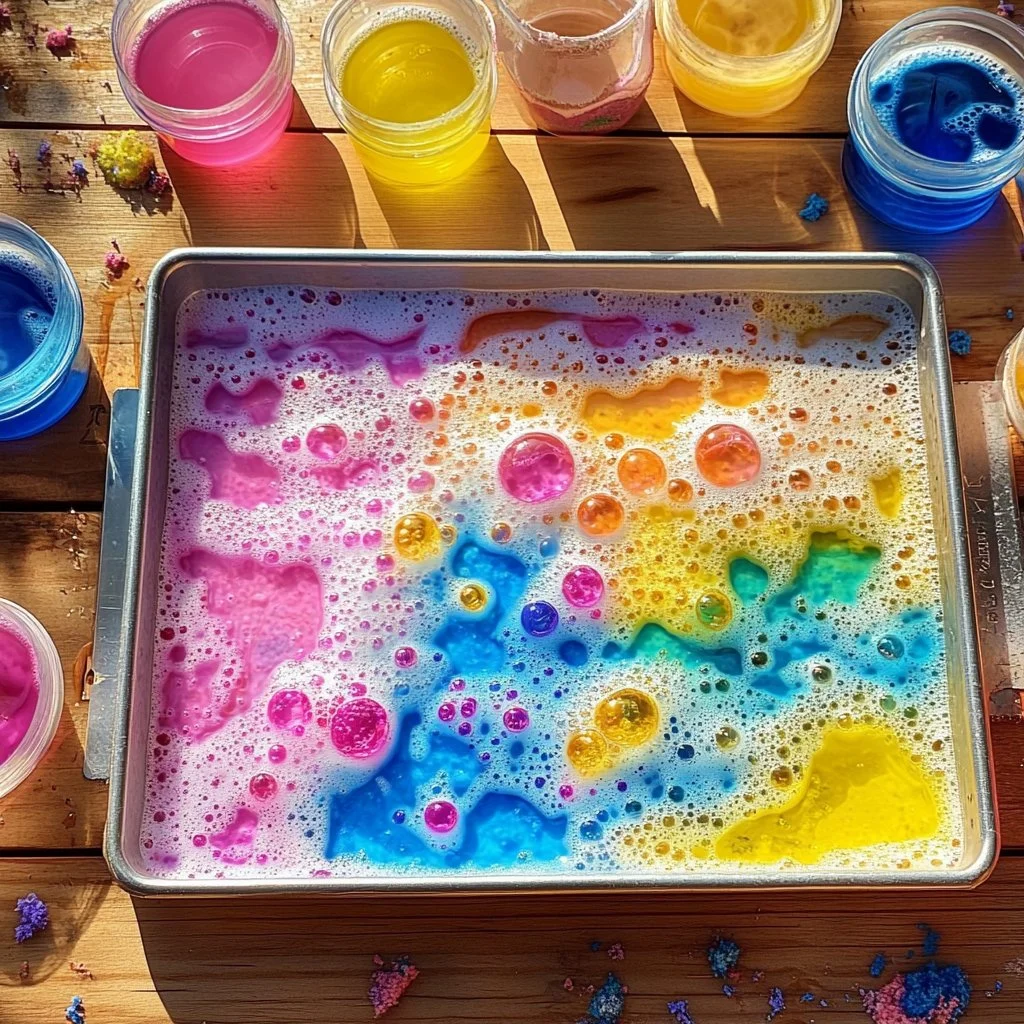 fizzing colors baking soda vinegar experiment 2025 07 05 151114 - Fizzing Colors Baking Soda & Vinegar Experiment