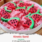 Colorful Kinetic Sand for creative sensory play and molding fun.