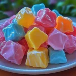Colorful homemade Kool-Aid taffy ready to enjoy