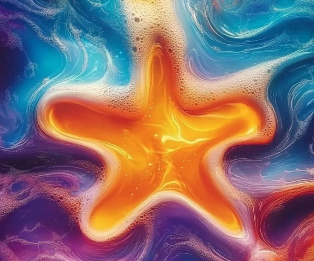 Colorful swirling patterns created with Magic Milk experiment