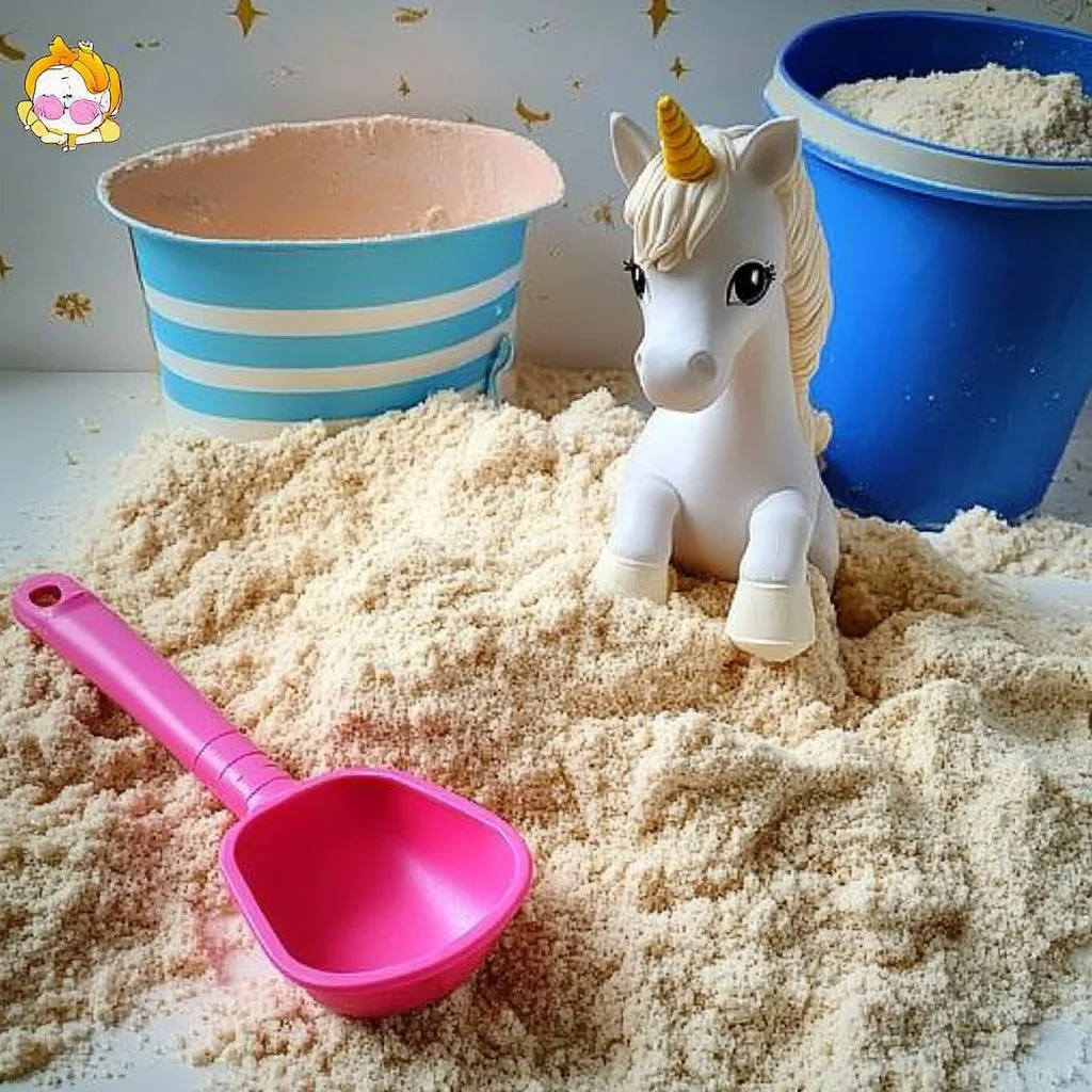 DIY Moon Sand recipe for children's creative sensory play