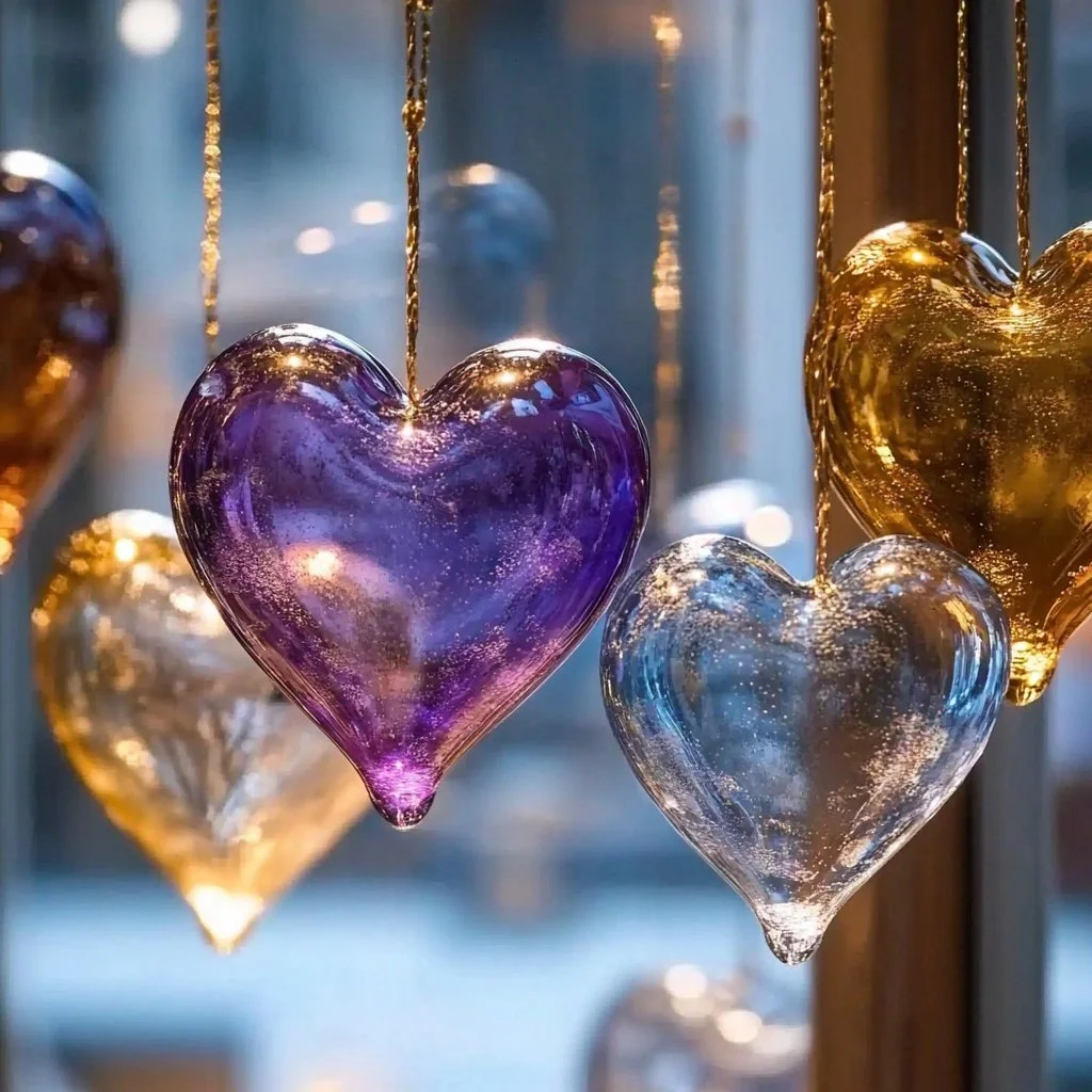 Colorful handmade suncatcher craft hanging in the sunlight