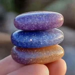 A collection of colorful worry stones for stress relief and anxiety management.