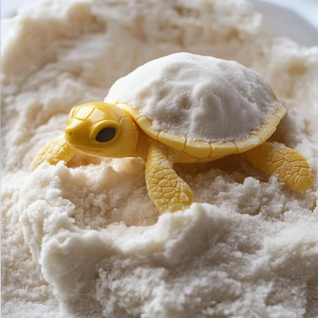 Fluffy cloud dough displayed in different colors for sensory play.