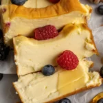 Delicious 3 Ingredient Greek Yogurt Cake with no sugar added and gluten-free