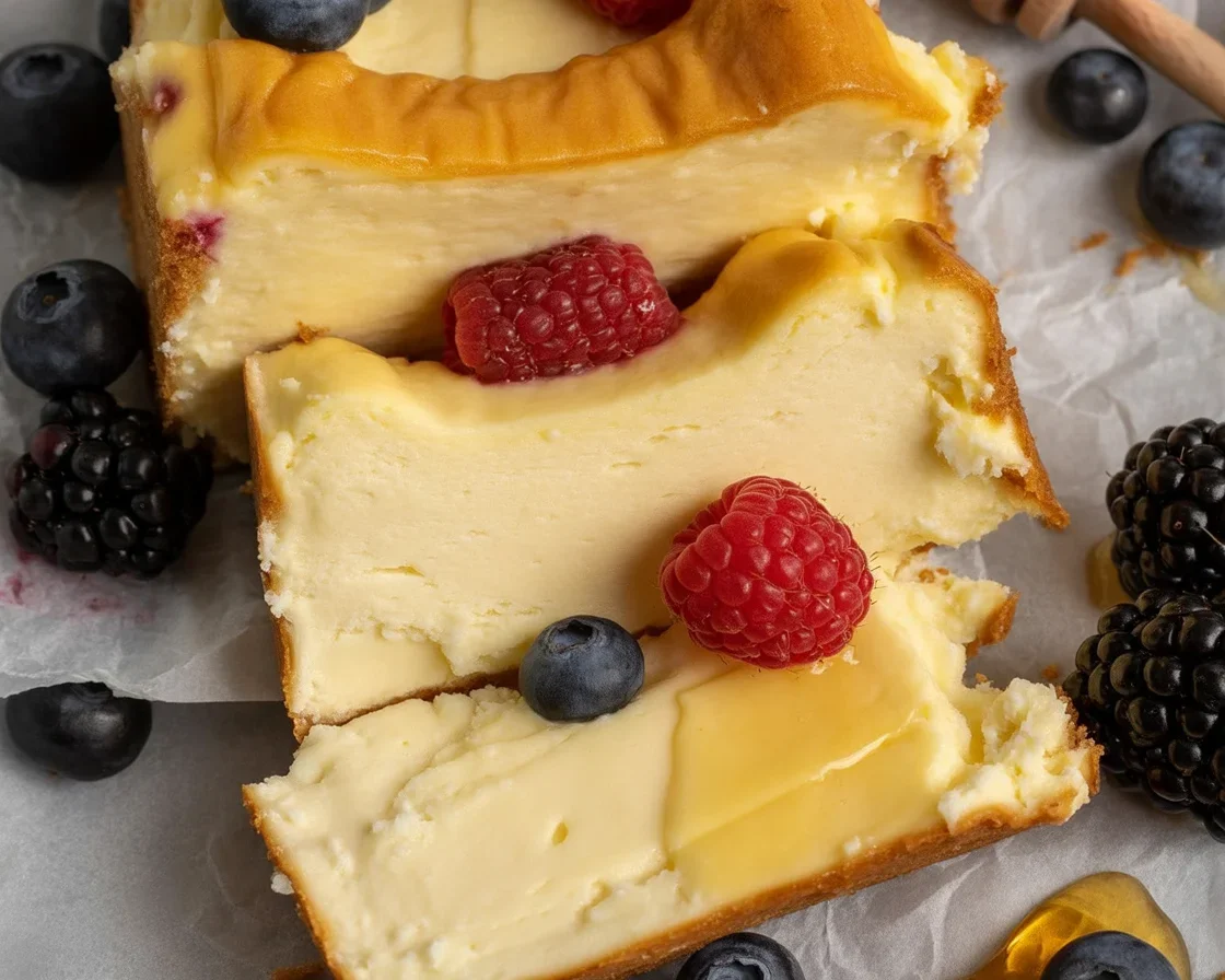 Delicious 3 Ingredient Greek Yogurt Cake with no sugar added and gluten-free
