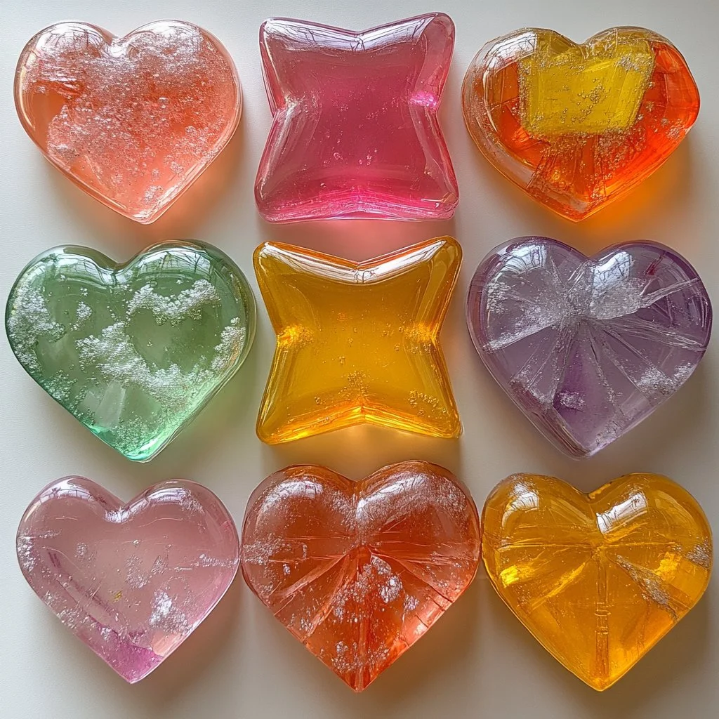 Beautifully formed DIY Borax crystals in various shapes and sizes.