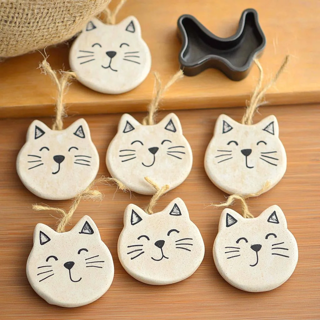Easy DIY salt dough cat ornaments for festive decorating