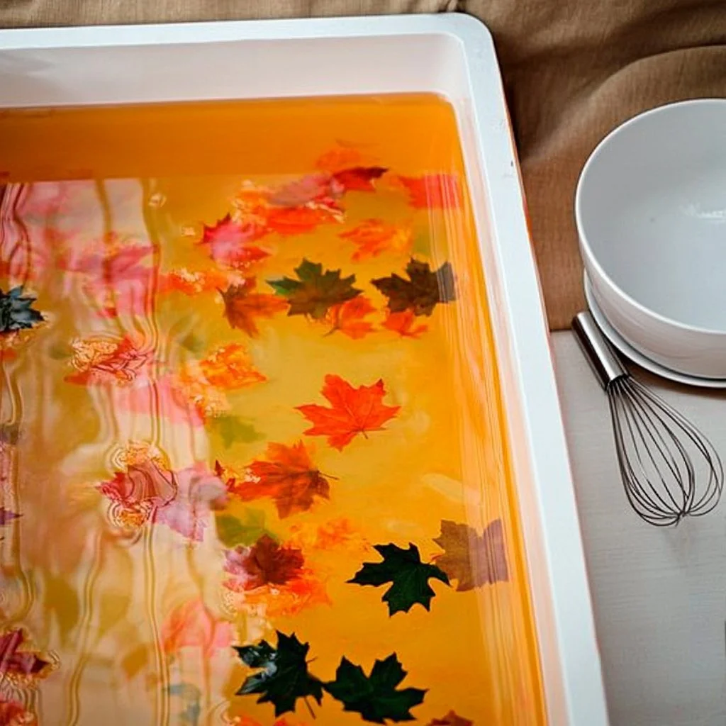 Fall Leaves Water Sensory Bin for engaging play and learning