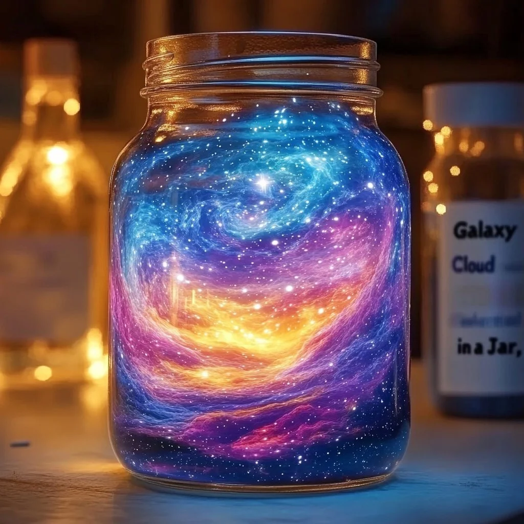 Galaxy Cloud in a Jar showcasing vibrant colors and artistic design.
