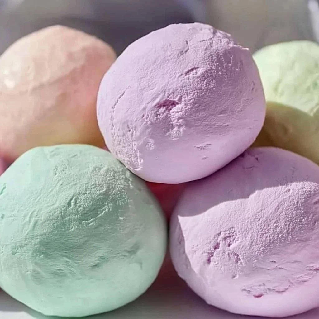Colorful bowls of homemade play dough for creative kids activities.