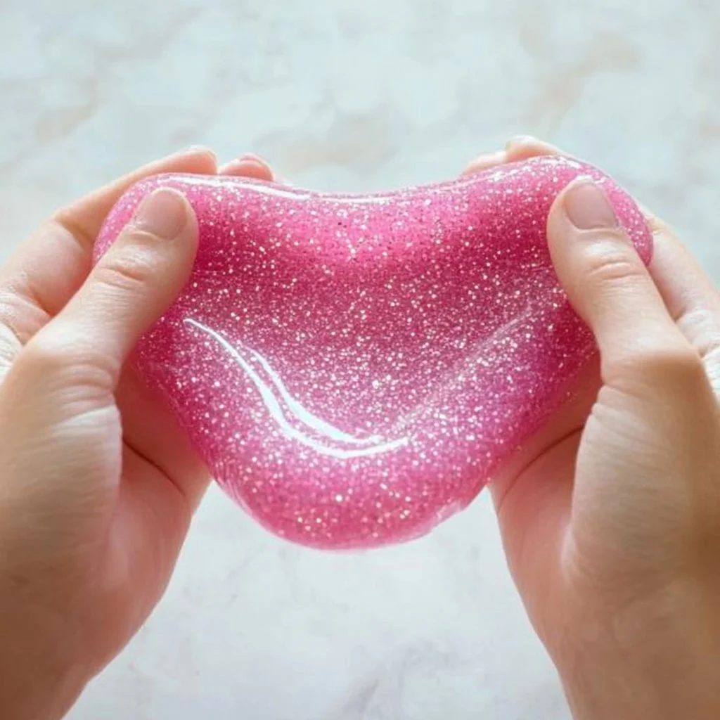 Colorful homemade slime recipe for kids, easy and fun to make.