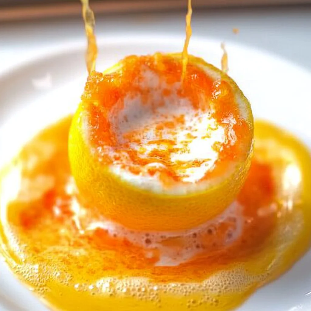 Delicious Lemon Volcano dessert with vibrant citrus flavors and a fluffy texture.