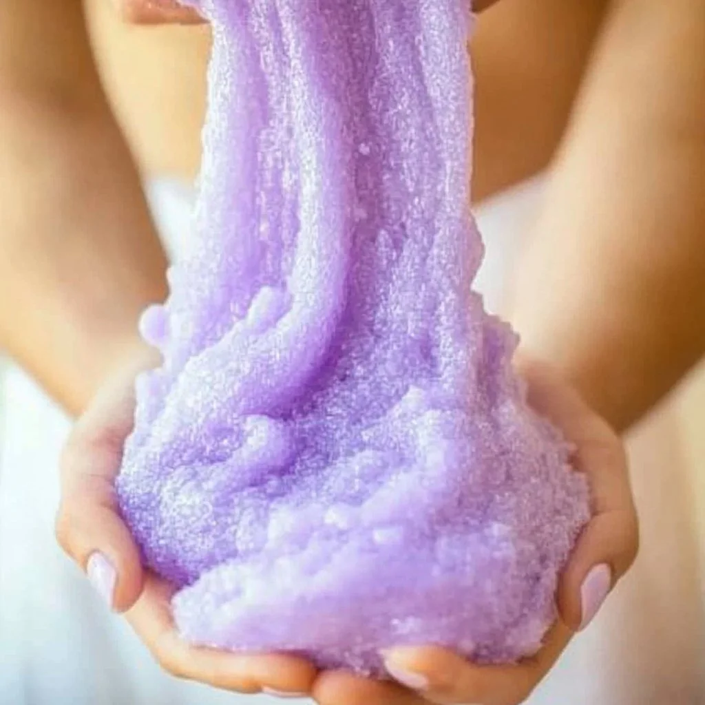 Homemade Snow Slime made with a simple recipe for kids to enjoy.