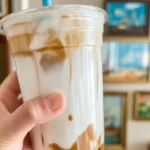 Fluffy Seagull Latte from Lighthouse Keeper's Pantry with peanut butter and fluff.