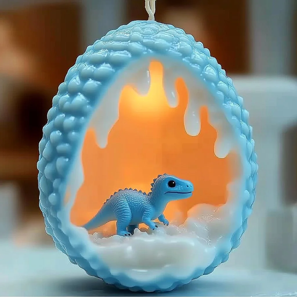 Baking soda dinosaur eggs in colorful molds ready for a fun activity.