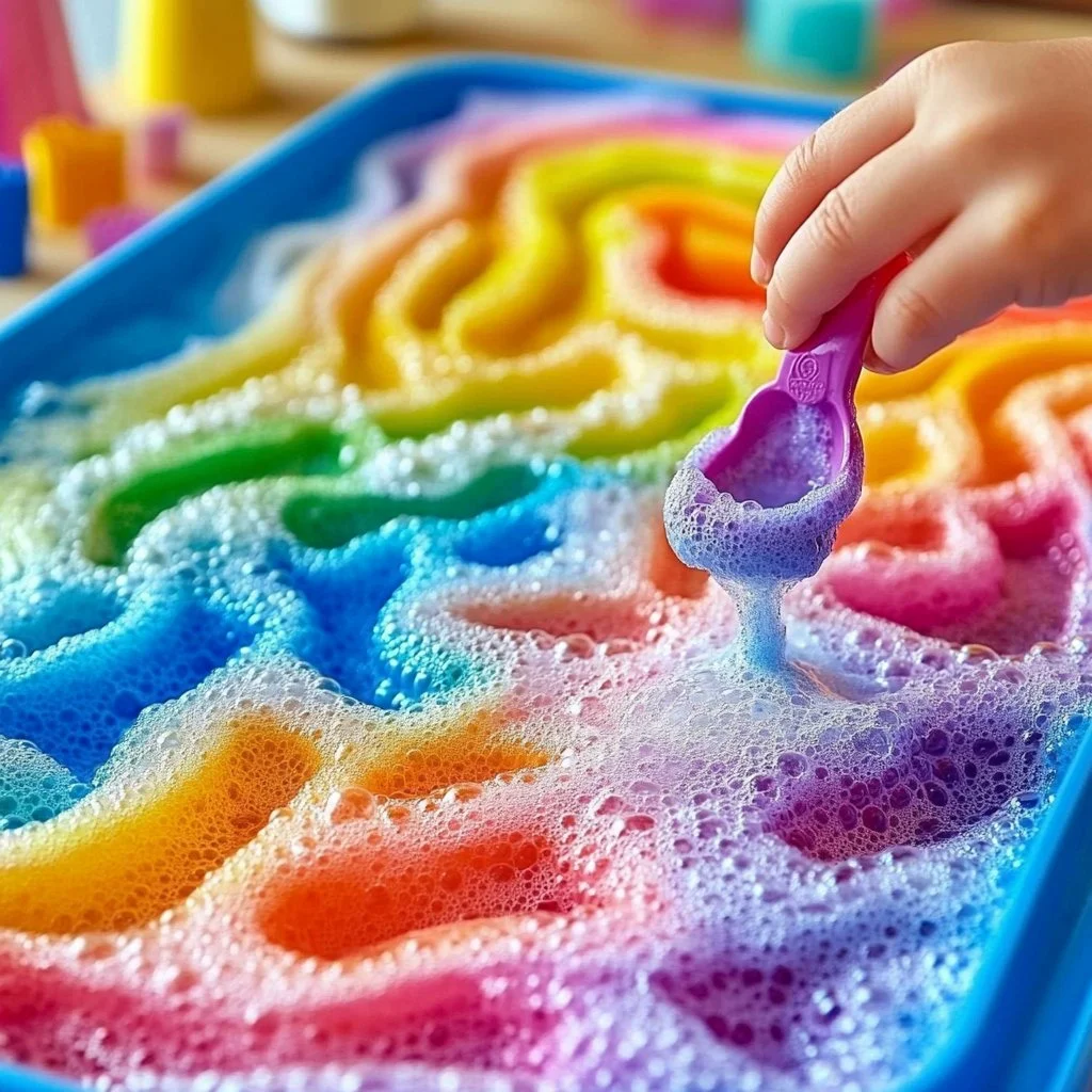 Colorful Bubble Foam Rainbow Tray for organizing and display