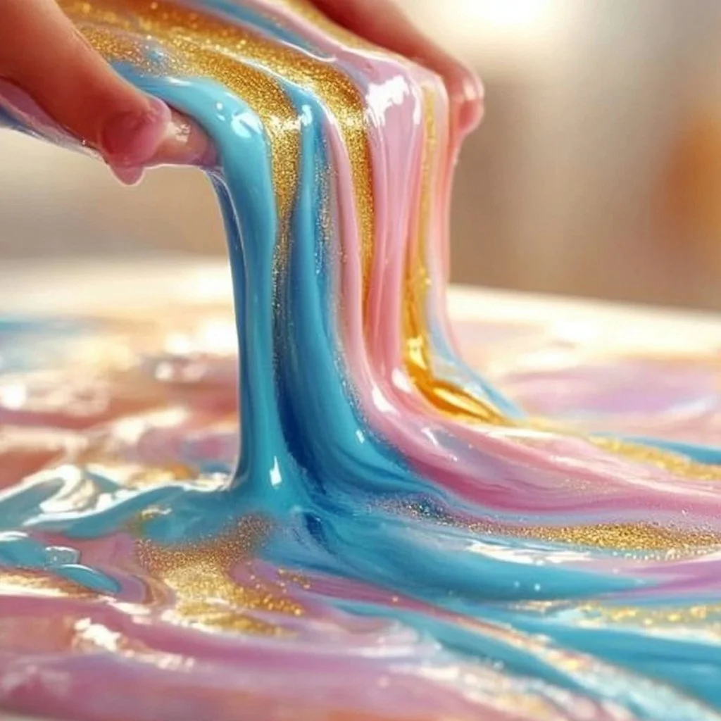 Creating cornstarch and oil slippery quicksand for fun experiments