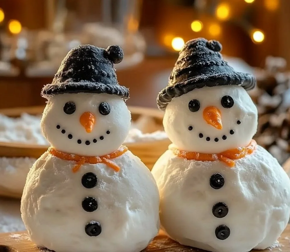 Child playing with homemade cornstarch snow dough in winter-themed setup.
