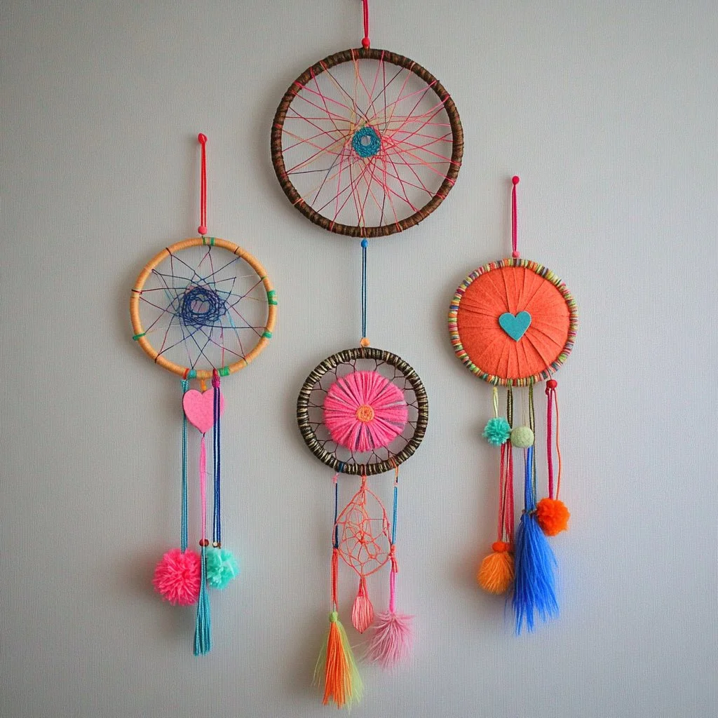 Decorative embroidery hoop showcasing vibrant designs and intricate stitching.