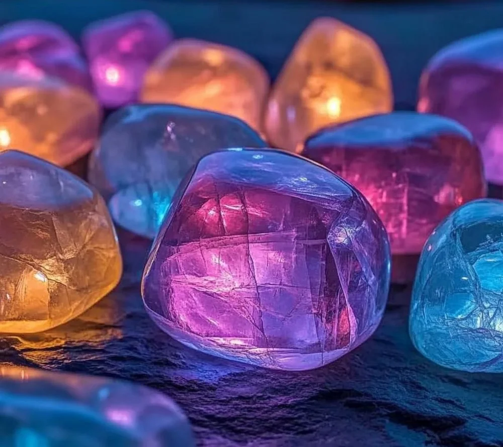 DIY glowing moon rocks craft project with vibrant glow effect.