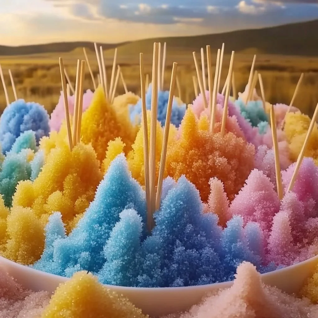 Fireworks Rainbow Sugar Explosion dessert bursting with colorful and sweet flavors.