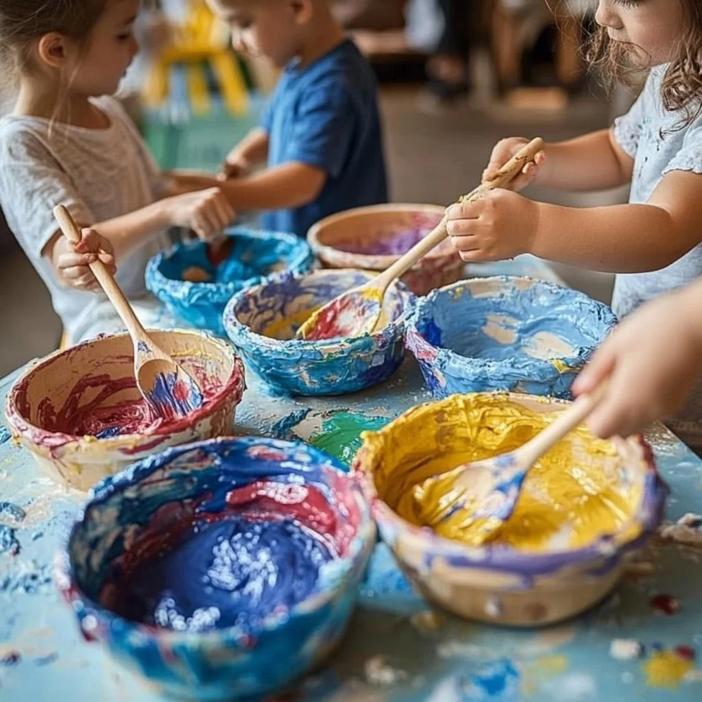 Flour and water paste mixture for crafts and DIY projects