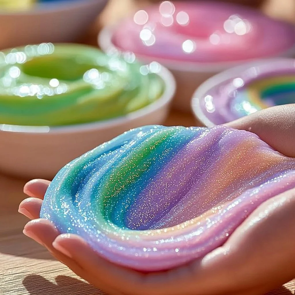 Homemade Borax slime recipe for fun and sensory play