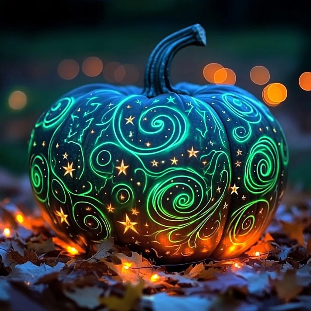 Glow-in-the-Dark Pumpkins for Halloween decoration
