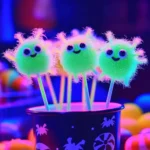 Glow-in-the-dark spider lollipops perfect for Halloween