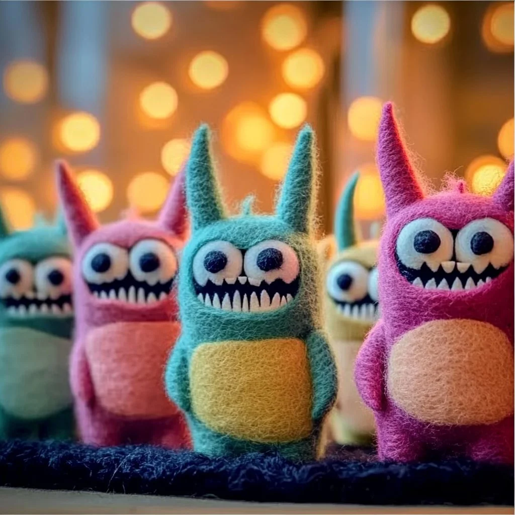 Variety of colorful Monster Finger Puppets for playful storytelling.