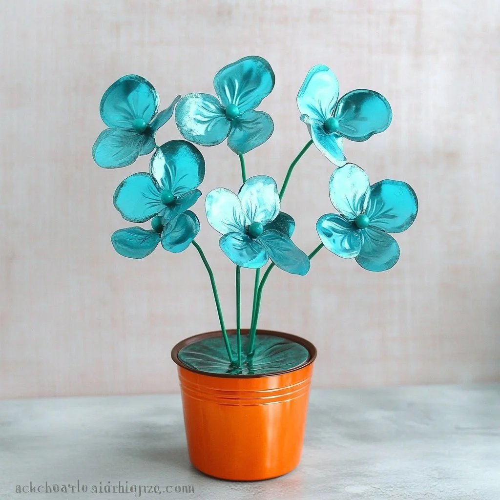 Nail polish wire flowers showcasing vibrant colors and intricate designs.
