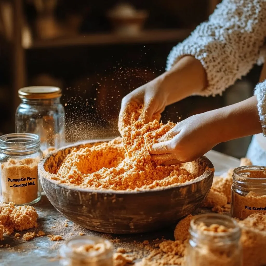 Pumpkin pie-scented ghost mud for Halloween crafting fun