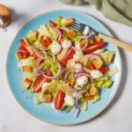 Italian grinder salad no-cook meal with fresh veggies, meat, and cheese.
