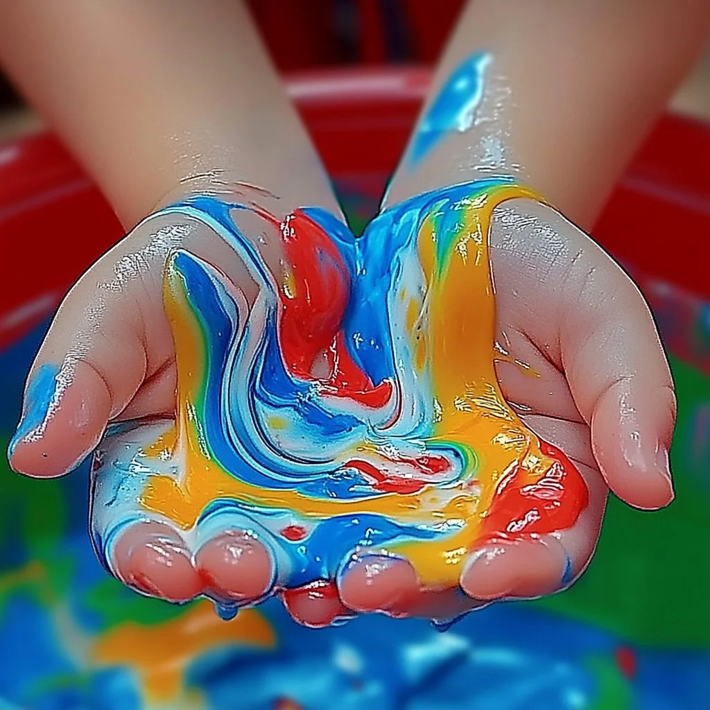 Shaving Cream Sensory Bin for kids' sensory play and imagination