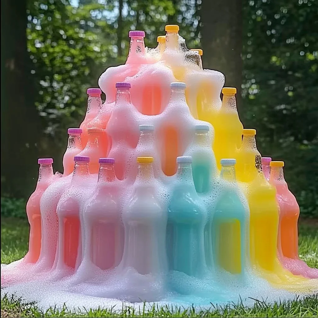 Soda and Mentos science experiment demonstrating explosive reaction