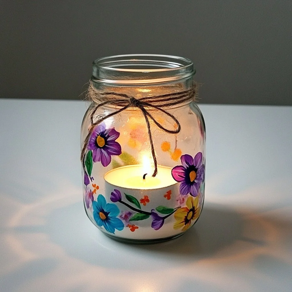 Decorative Thumbprint Flower Candle Holder for home decor