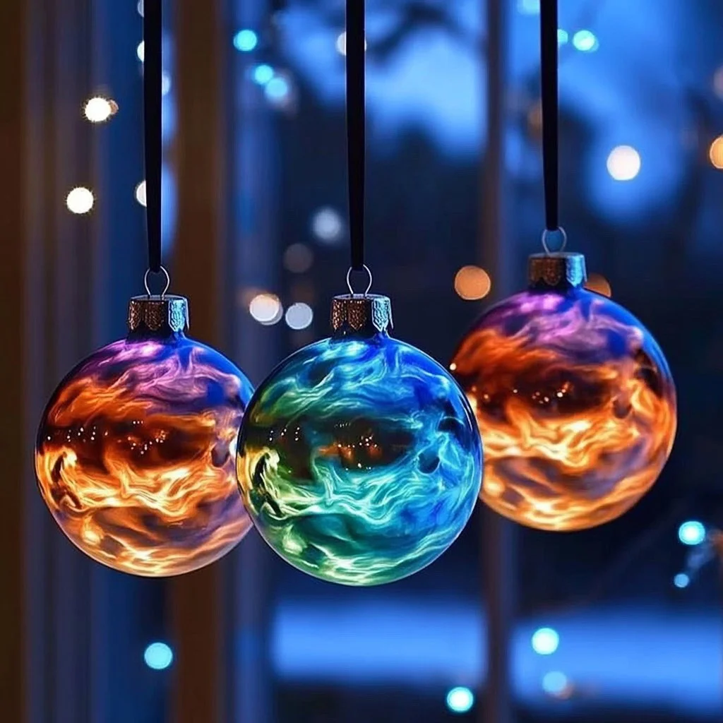 DIY colorful cloud ornaments made with baking soda, ideal for creative projects.