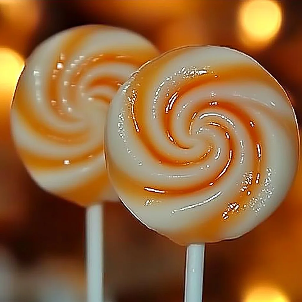 Delicious caramel swirl pops with creamy caramel flavor