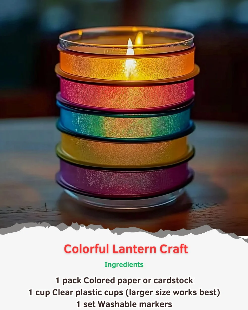 Colorful lantern craft project for home decoration