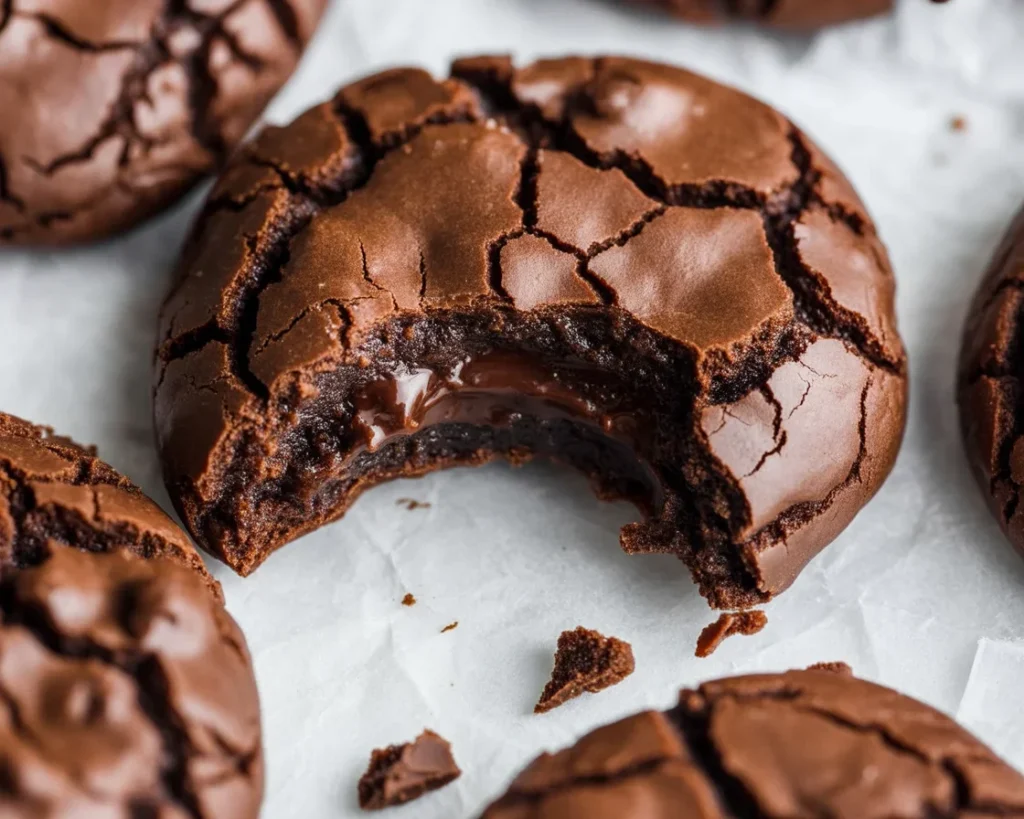 The Best Fudgy Chewy Browkies (Brookies) - delicious chocolate brownie cookie dessert.